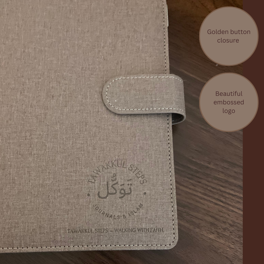 Mauve Linen A5 Journal Folder (Where Faith Meets Productivity)