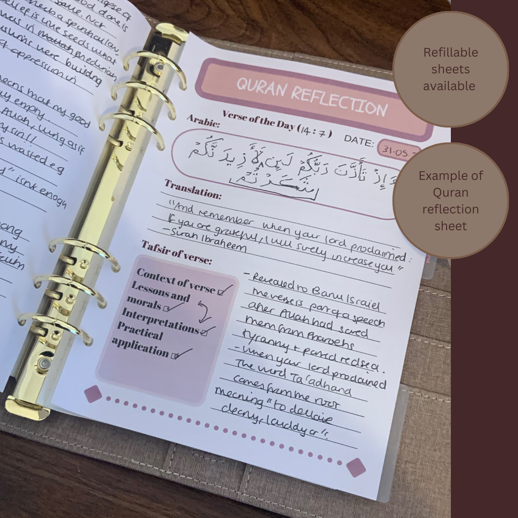 Mauve Linen A5 Journal Folder (Where Faith Meets Productivity)