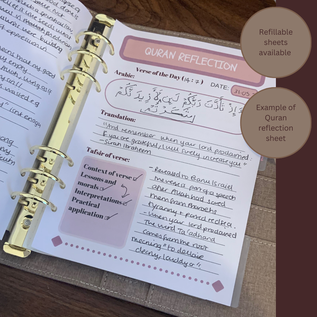 Mauve Linen A5 Journal Folder (Where Faith Meets Productivity)