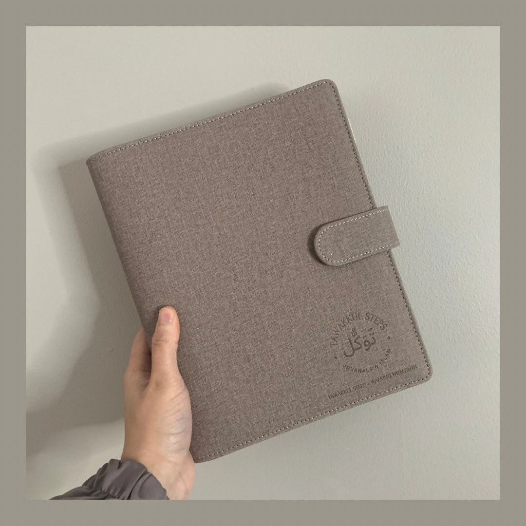 Mauve Linen A5 Journal Folder (Where Faith Meets Productivity)