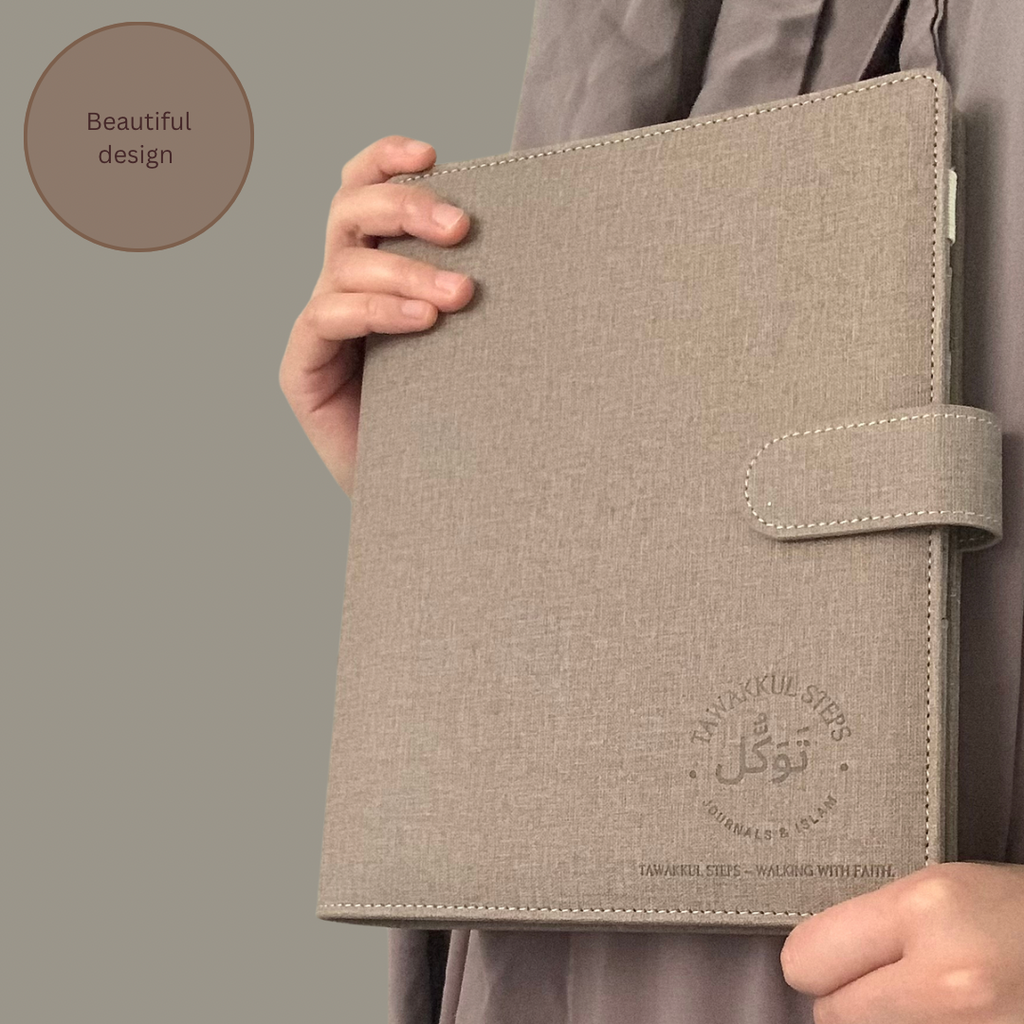 Mauve Linen A5 Journal Folder (Where Faith Meets Productivity)