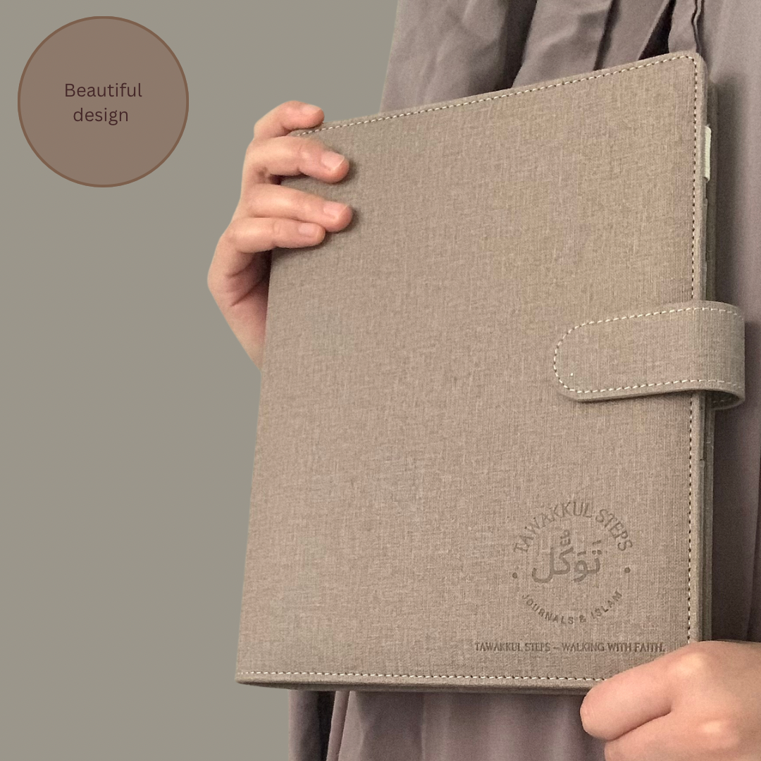 Mauve Linen A5 Journal Folder (Where Faith Meets Productivity)