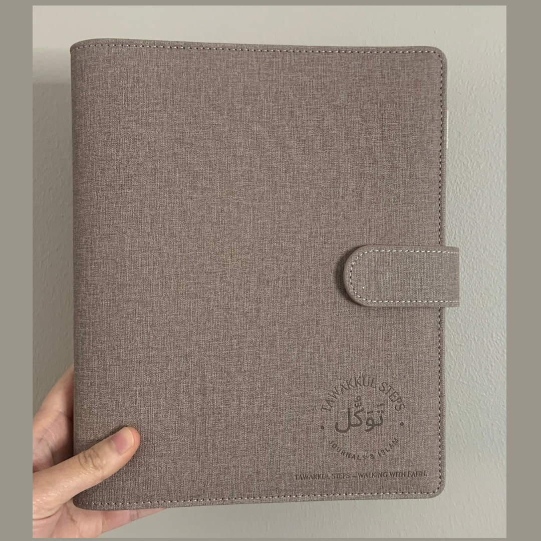 Mauve Linen A5 Journal Folder (Where Faith Meets Productivity)