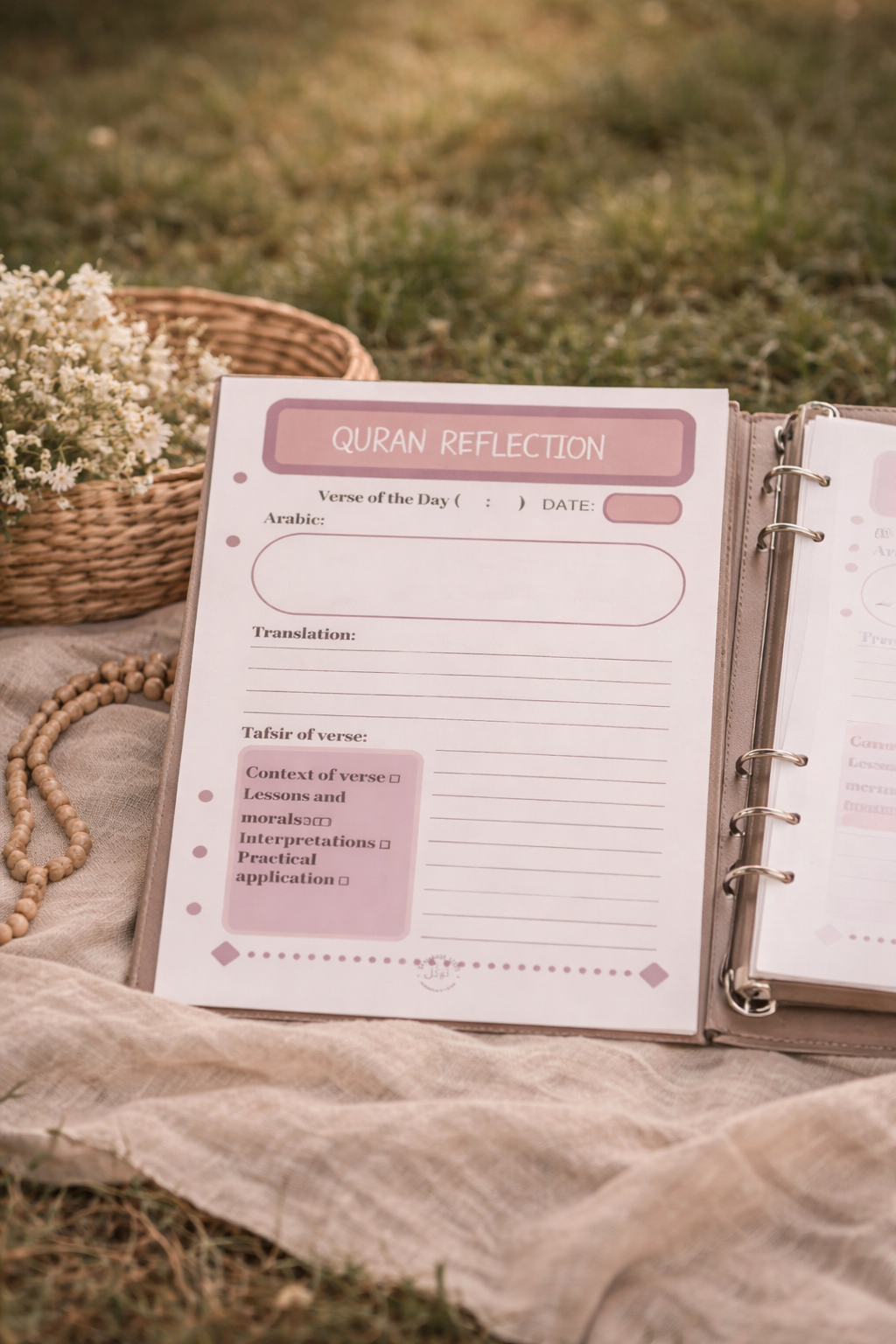 Qur’an Reflection Refill Sheets